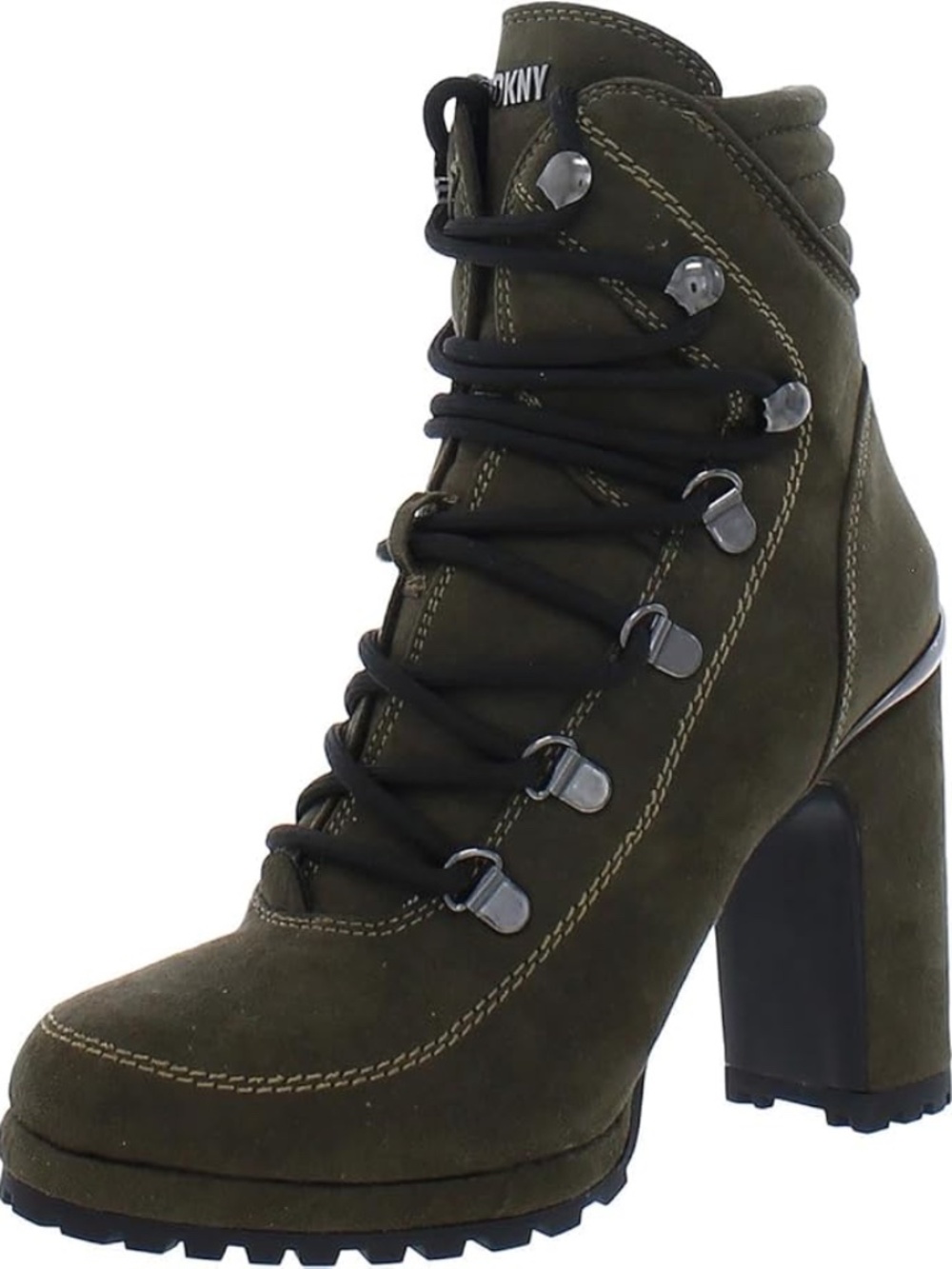 DKNY Lenni Olive Hiker Heel Boots Women’s 7 M New Without Box